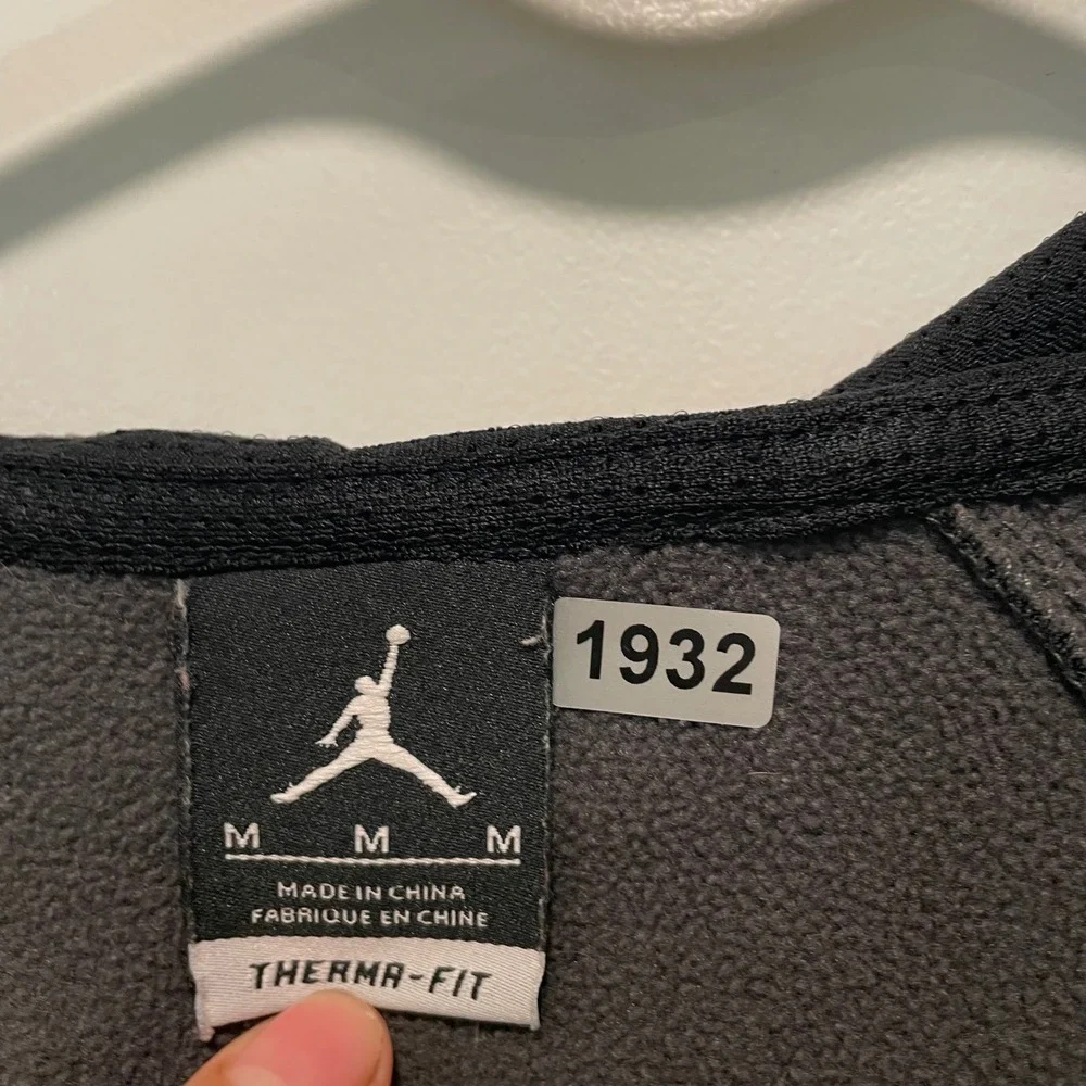 Jordan Therma-FIT Full Zip Hoodie Mens Medium Gray Heathered Jumpman Jacket